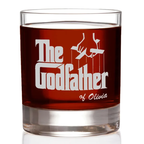The Godfather Etched Whiskey Glass Your Personalized Text 11oz